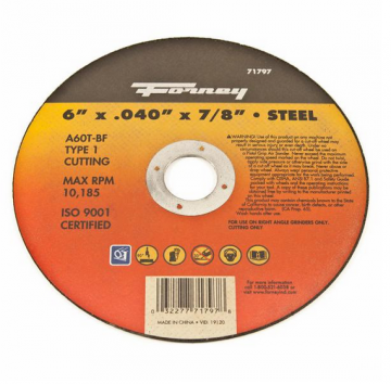 Image of item: Cut-Off Wheel TYPE 1 6"x.040"x7/8"